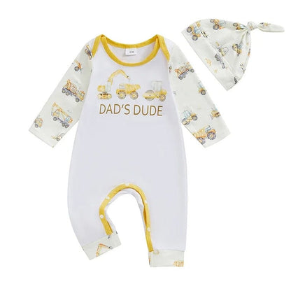 Long Sleeve Dad's Dude Baby Jumpsuit