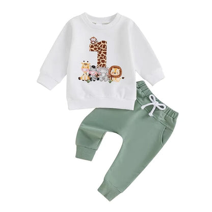 First Birthday Animals Baby Set