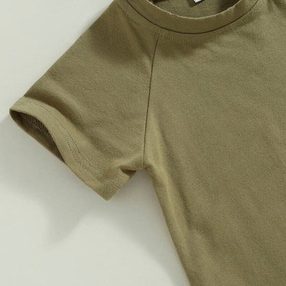 Solid Army Green Toddler Tee