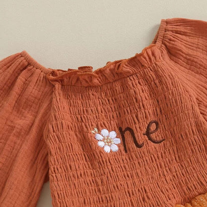 Long Sleeve Layered Tulle Baby Romper