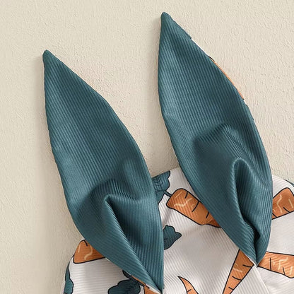 Short Sleeve Bunny Carrot Baby Romper