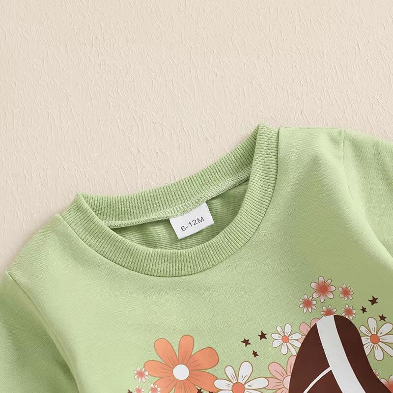 Game Day Football Flared Pants Toddler Set