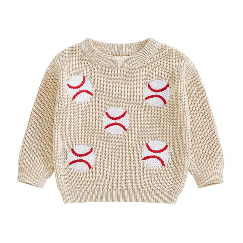 Baseball Knitted Toddler Sweater