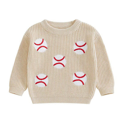 Baseball Knitted Toddler Sweater