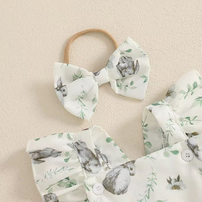 Bunny Leaves Baby Romper