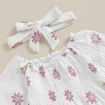 Long Sleeve Floral Toddler Dress