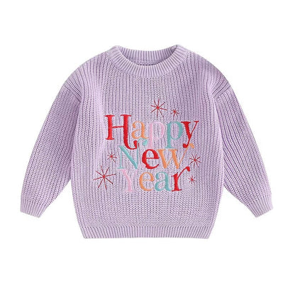 Happy New Year Knit Baby Sweater