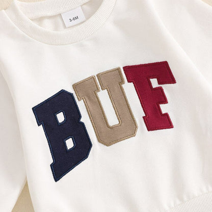 Long Sleeve Buffalo Football Baby Set