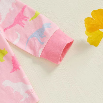 Pink Dinosaurs Toddler Pajama Set