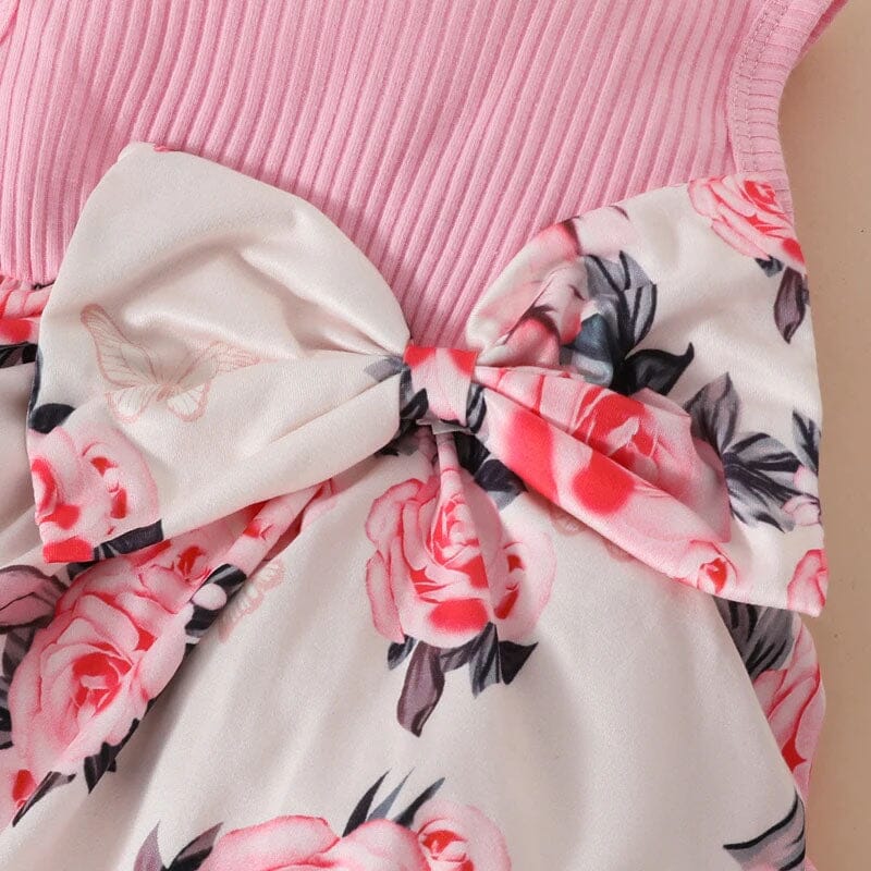 Long Sleeves Jacket Floral Baby Dress