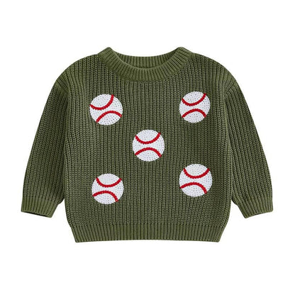 Baseball Knitted Toddler Sweater