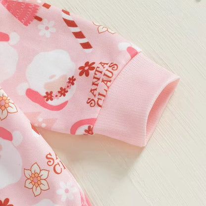 Christmas Vibes Pink Baby Set