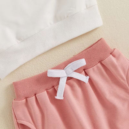 Daddy's Little Girl Solid Pants Baby Set