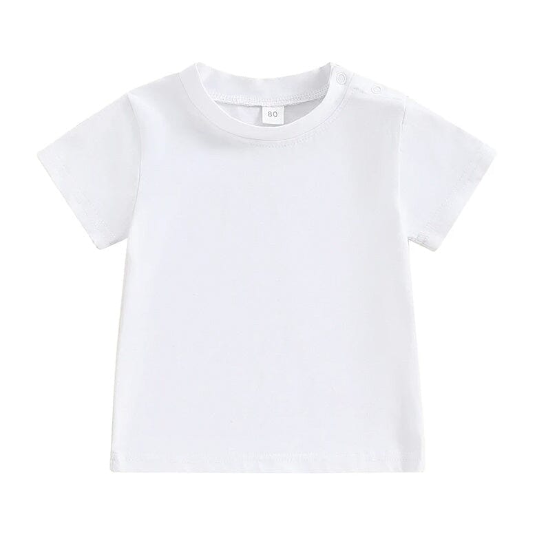 Solid Snap Buttons Toddler Tee