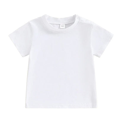 Solid Snap Buttons Toddler Tee