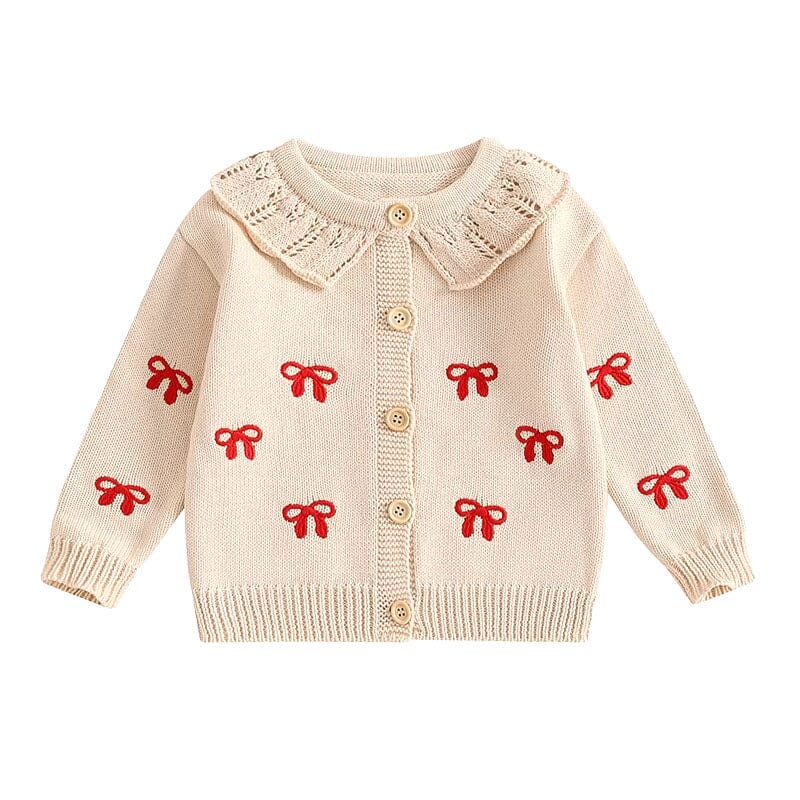 Knitted Bow Toddler Cardigan
