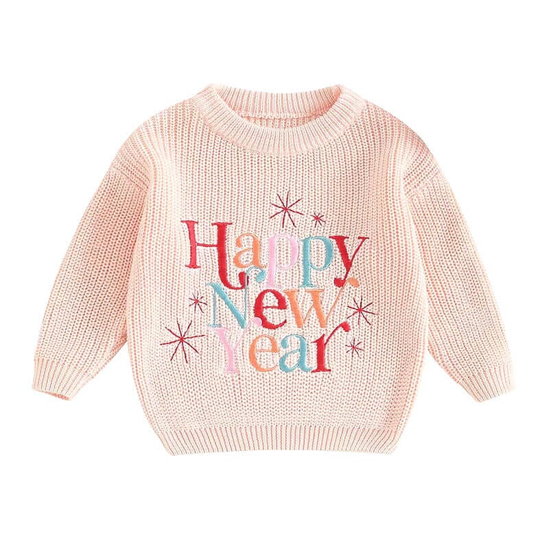 Happy New Year Knit Baby Sweater