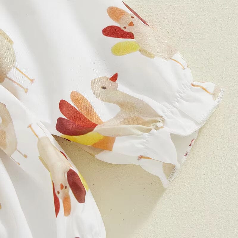 Long Sleeve Turkey Baby Romper