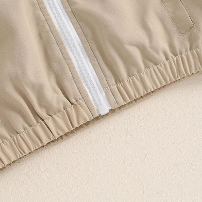 Color Block Hooded Zip-Up Toddler Jacket