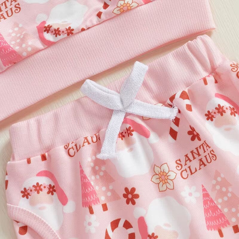 Christmas Vibes Pink Baby Set