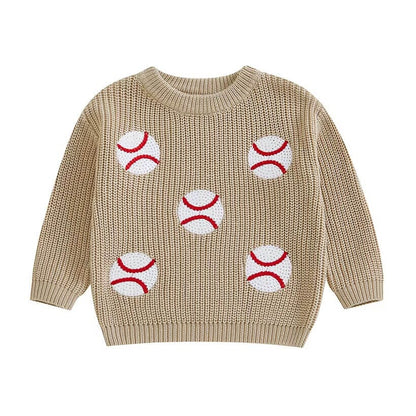 Baseball Knitted Toddler Sweater