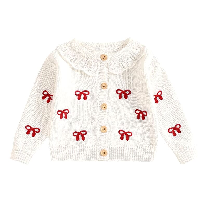 Knitted Bow Toddler Cardigan