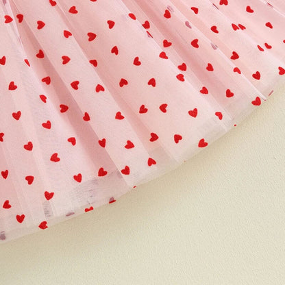 Valentine's Day Pink Hearts Toddler Dress