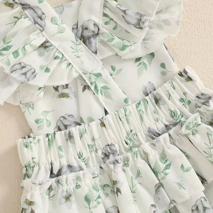 Bunny Leaves Baby Romper