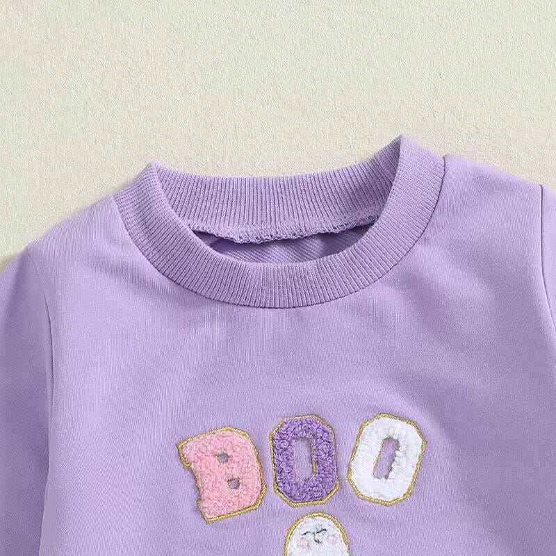 Boo Witches Sweatshirt and Ghost Skirt Set