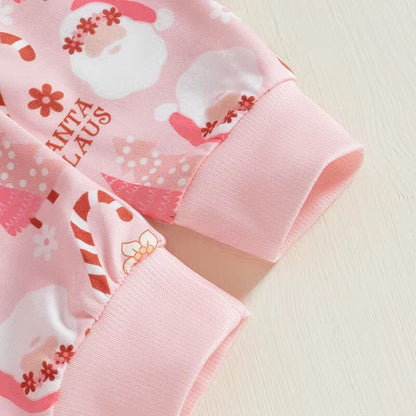 Christmas Vibes Pink Baby Set