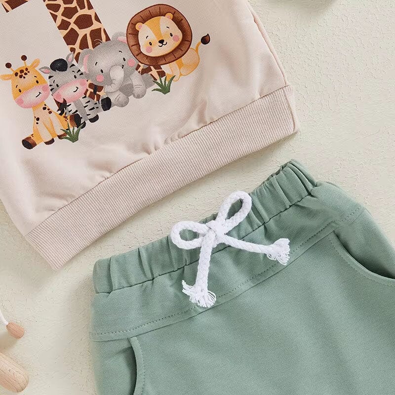 First Birthday Animals Baby Set