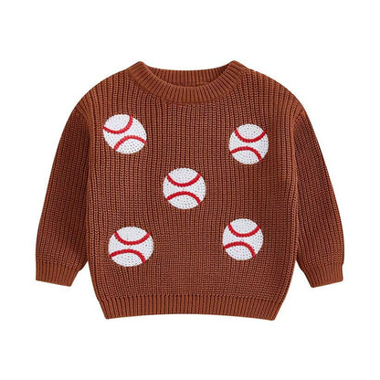 Baseball Knitted Toddler Sweater