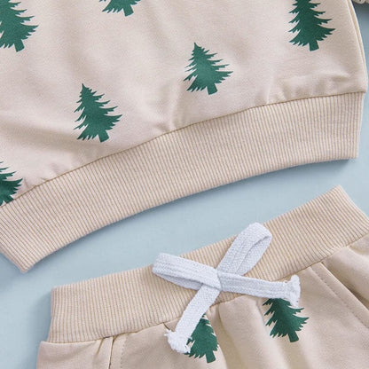 Christmas Tree Hooded Baby Set