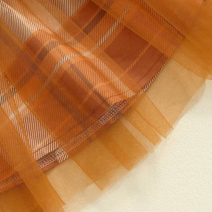 Little Turkey Plaid Tulle Skirt Toddler Set