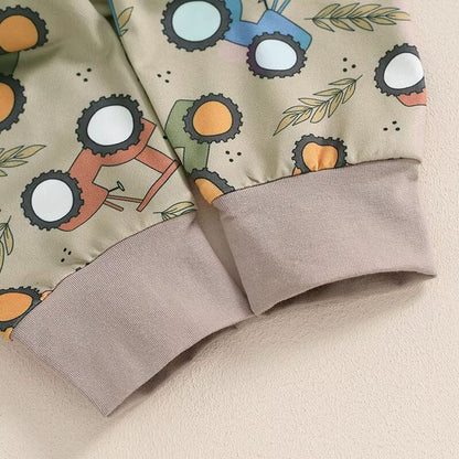 Long Sleeve Papa's Tractor Baby Set