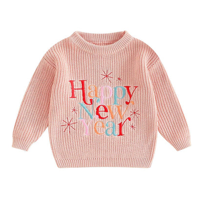 Happy New Year Knit Baby Sweater