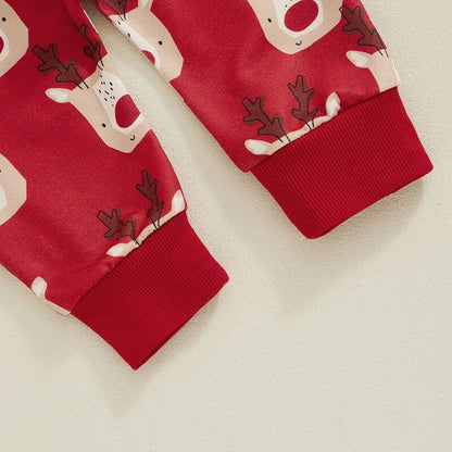 Long Sleeve Christmas Reindeer Baby Set
