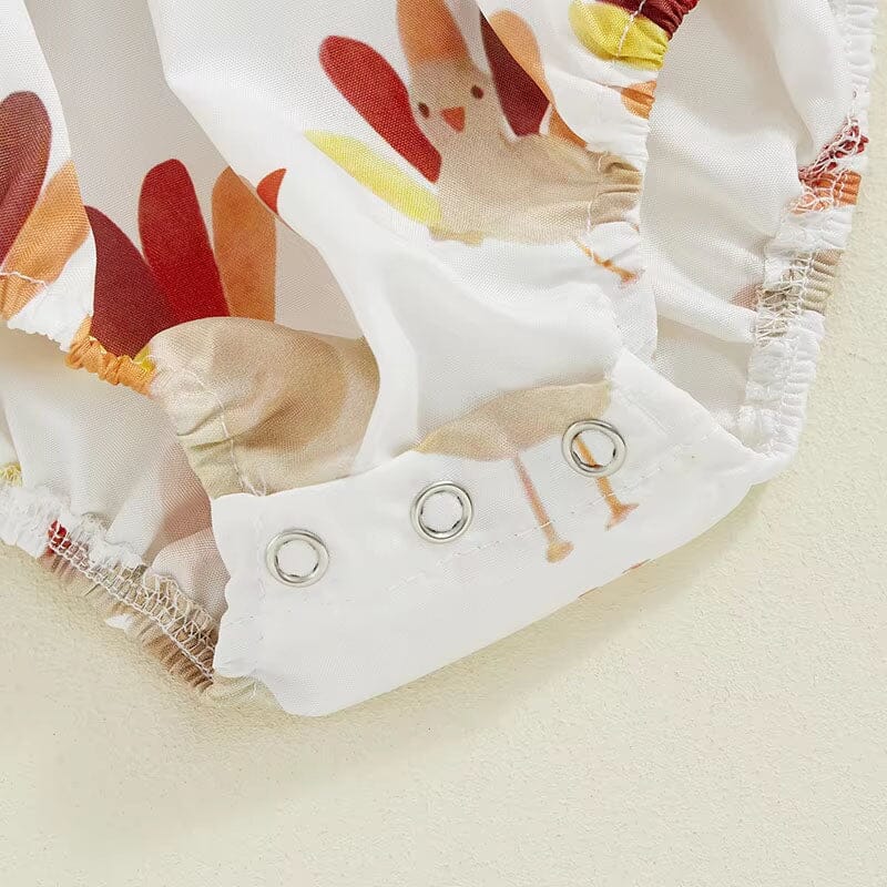 Long Sleeve Turkey Baby Romper