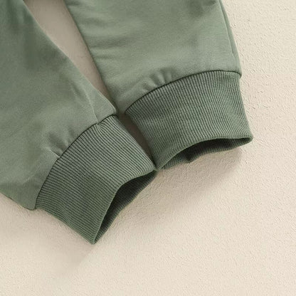 Long Sleeve Tractors Solid Pants Baby Set