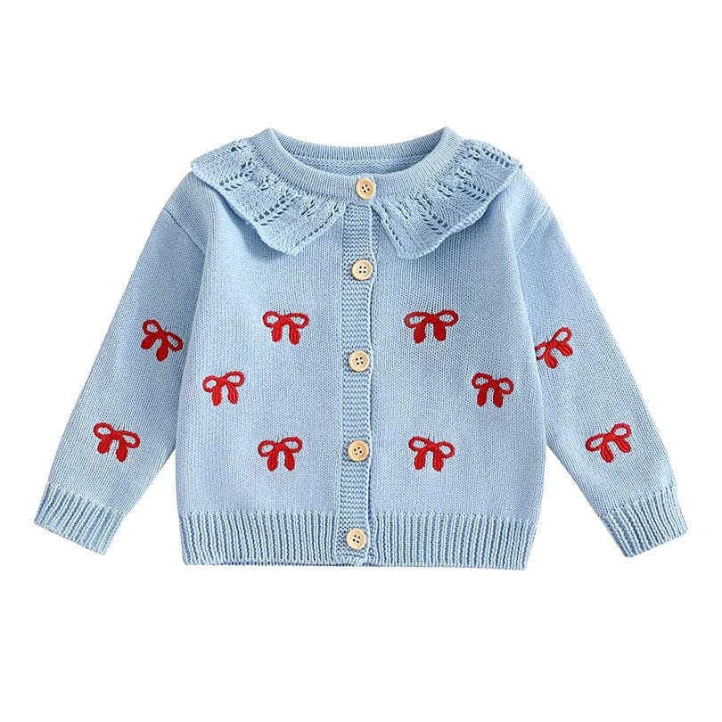 Knitted Bow Toddler Cardigan