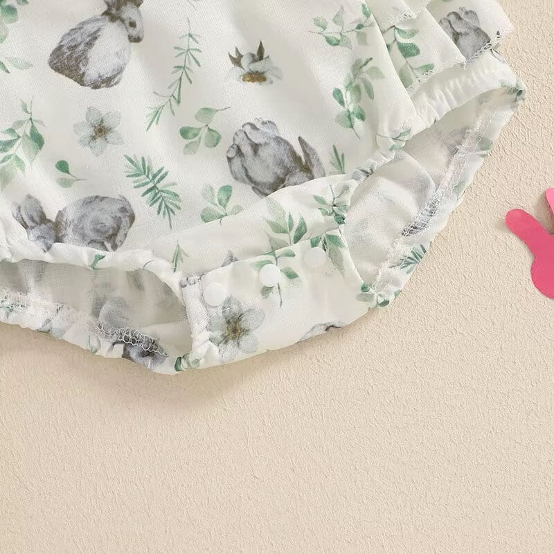 Bunny Leaves Baby Romper