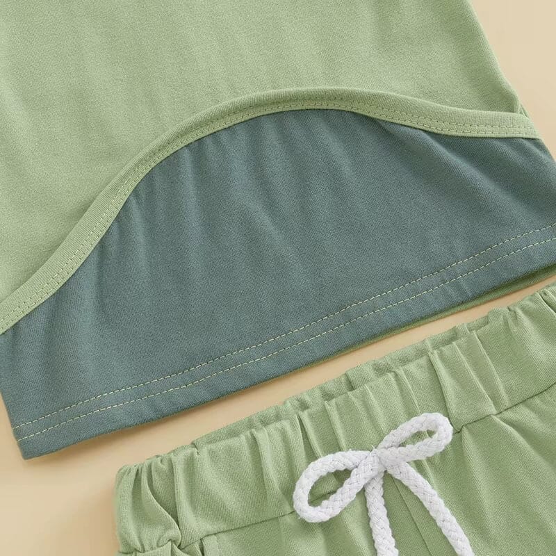 Short Sleeve Dino Hooded Toddler Set