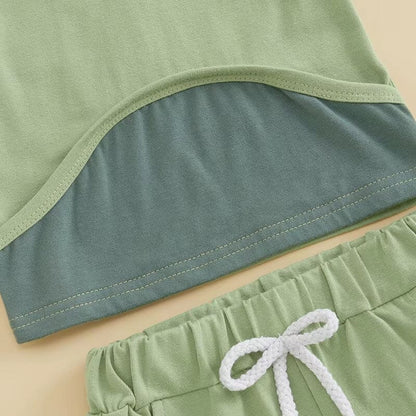 Short Sleeve Dino Hooded Toddler Set