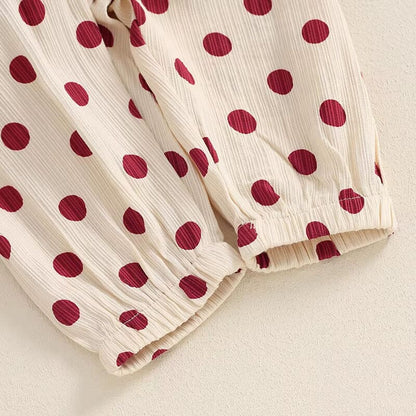 Long Sleeve Polka Dot Baby Set