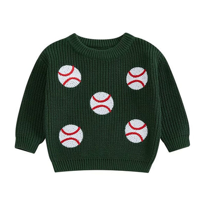 Baseball Knitted Toddler Sweater