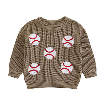 Baseball Knitted Toddler Sweater