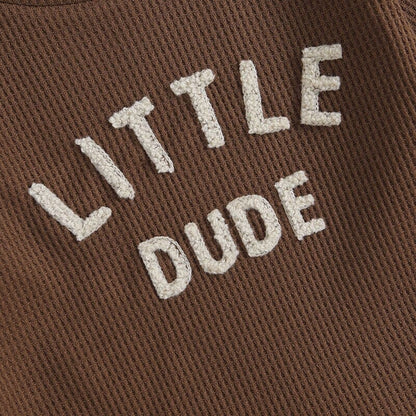 Little Dude Waffle Toddler Set