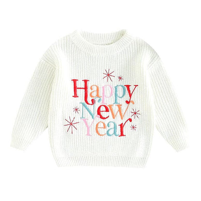 Happy New Year Knit Baby Sweater