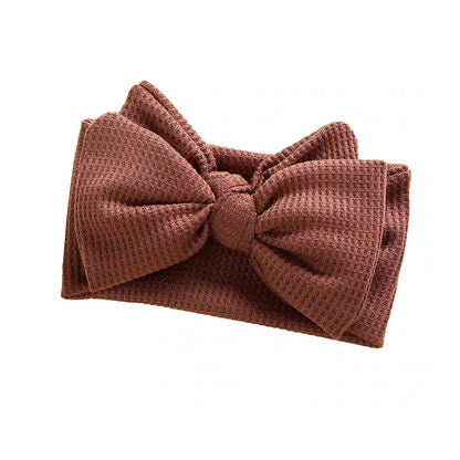 Solid Waffle Big Bow Headband
