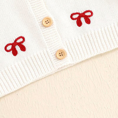 Knitted Bow Toddler Cardigan